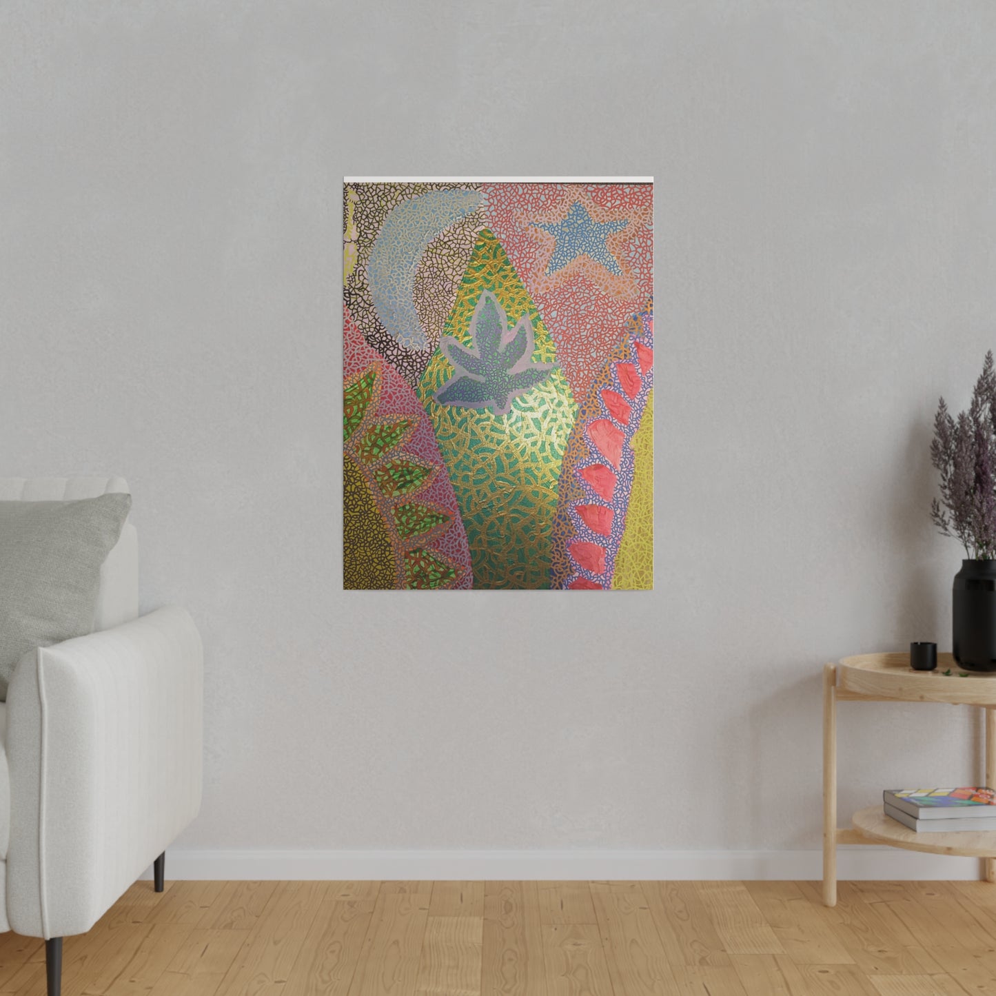 Cannabis Caverns Print Canvas