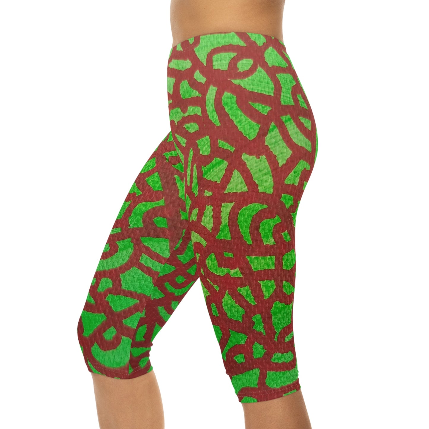 Jewel Tones: Scarlet Emerald Fusion Leggings Custom Art The Indomitable Art Shop Indomitable Art Quote35