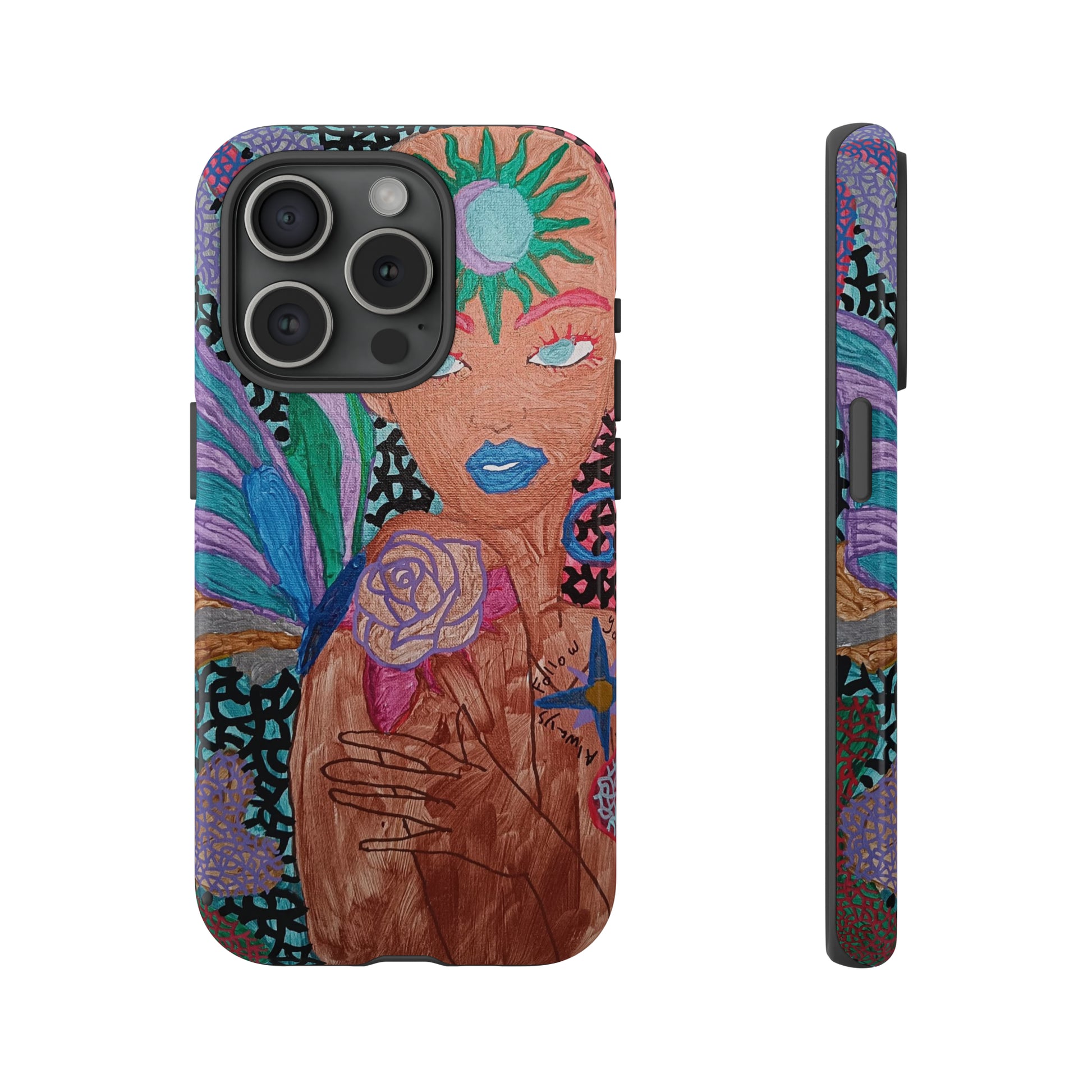 Beauty in the madness Phone case Custom Art The Indomitable Art Shop Printify Quote24.75