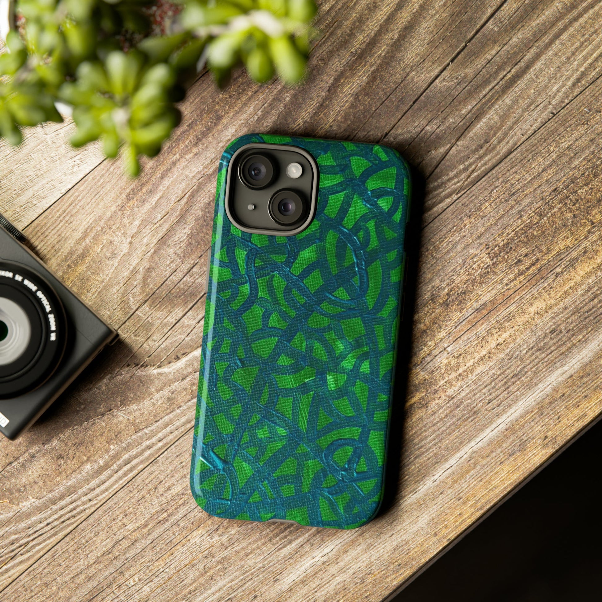 Emerald Wave Armor: Green & Teal Tough Case Custom Art The Indomitable Art Shop Indomitable Art Quote25