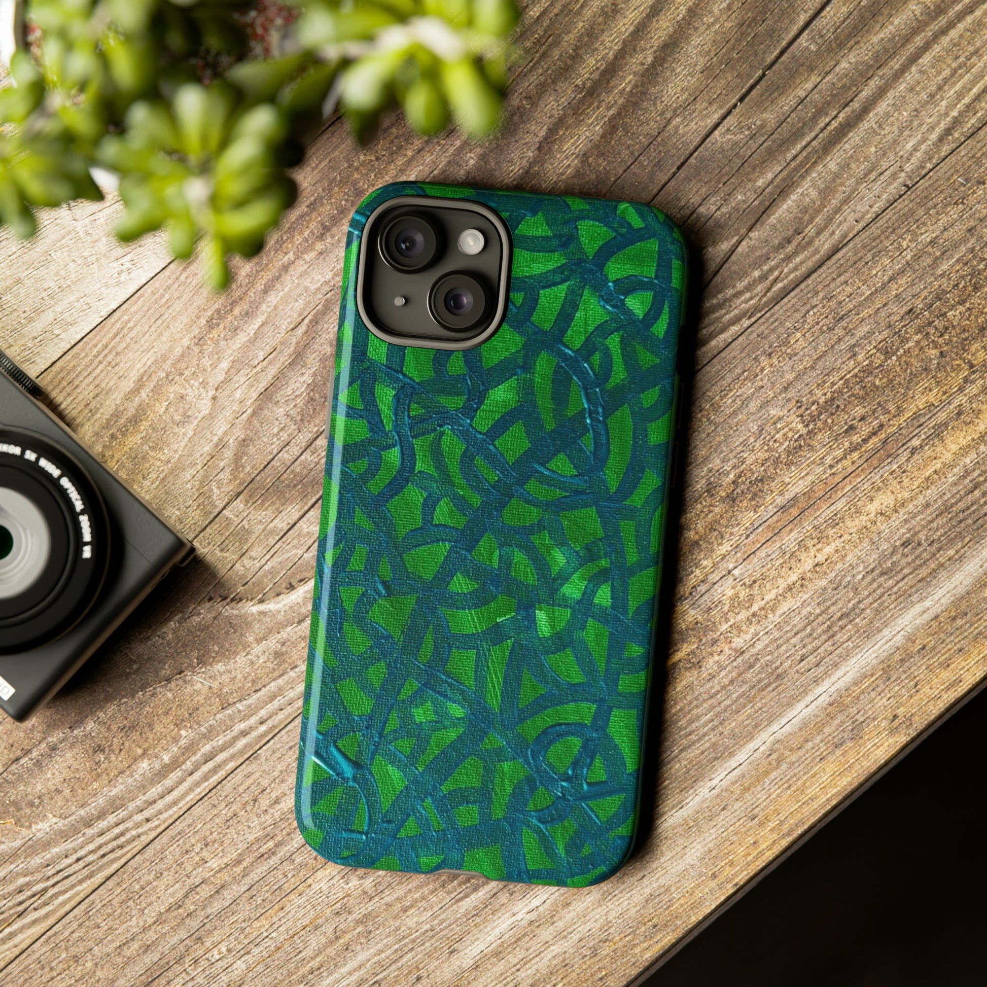 Emerald Wave Armor: Green & Teal Tough Case Custom Art The Indomitable Art Shop Indomitable Art Quote25