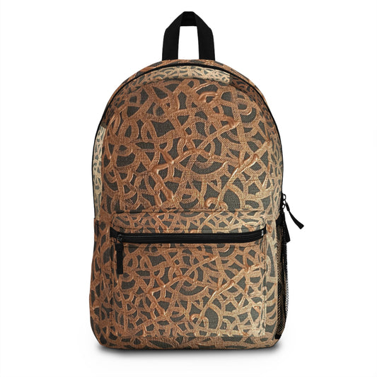 Bronze Luxe: Black & Copper Fusion Backpack Custom Art The Indomitable Art Shop Indomitable Art Quote64.95