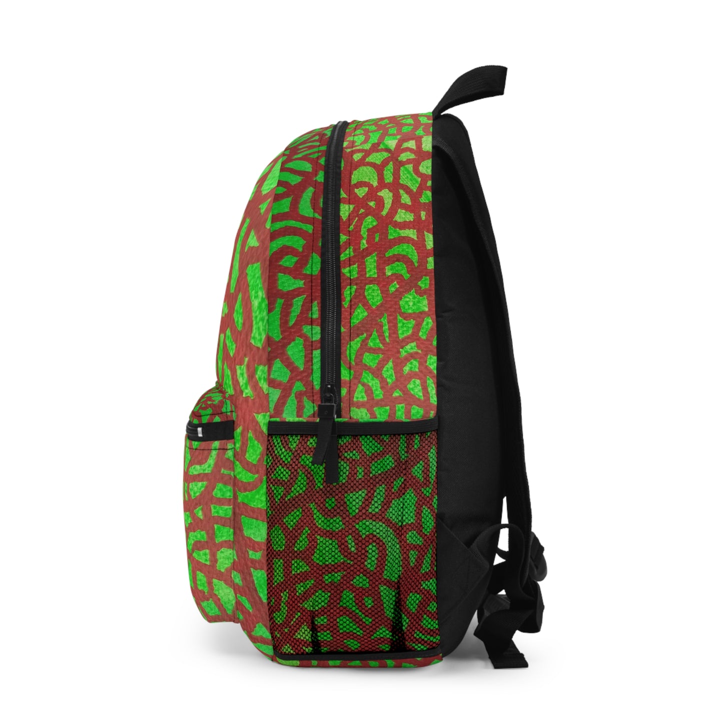 Verdant Scarlet Trek: Backpack with Emerald Accents Custom Art The Indomitable Art Shop Printify Quote65