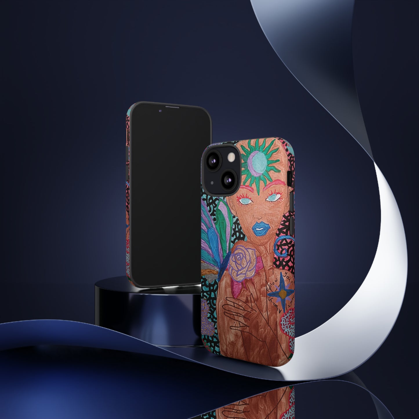 Beauty in the madness Phone case Custom Art The Indomitable Art Shop Printify Quote24.75