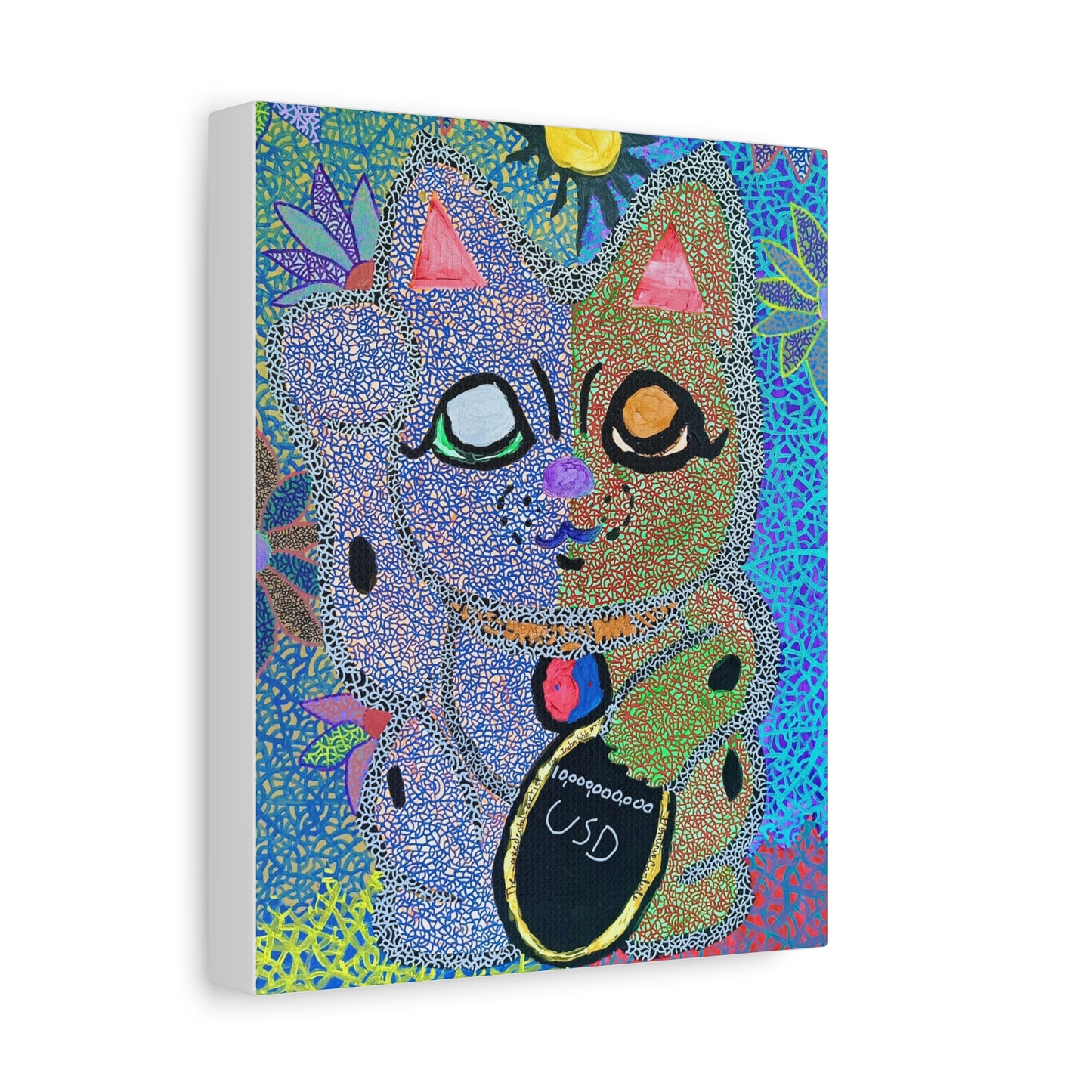 Cosmic Feline of Abundance print on Canvas, Stretched, 1.25"