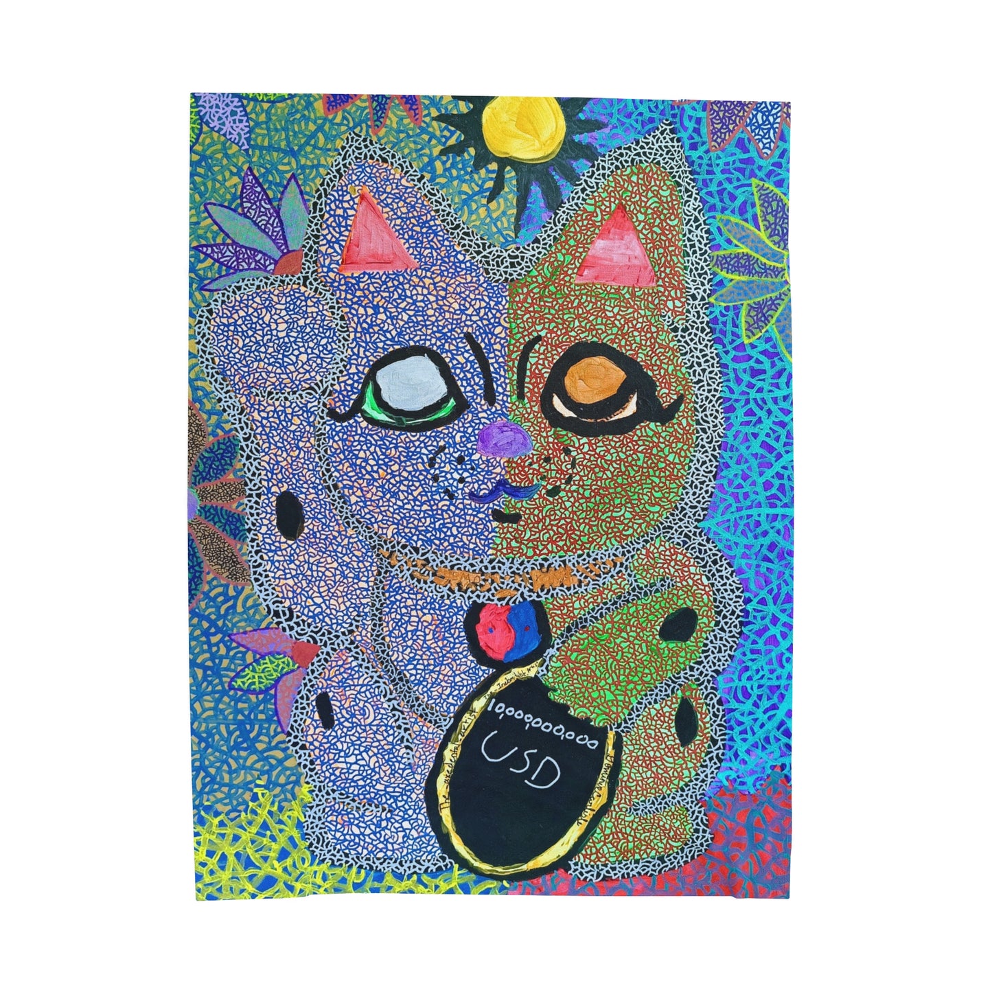 Prosperity Cat Velveteen Plush Blanket