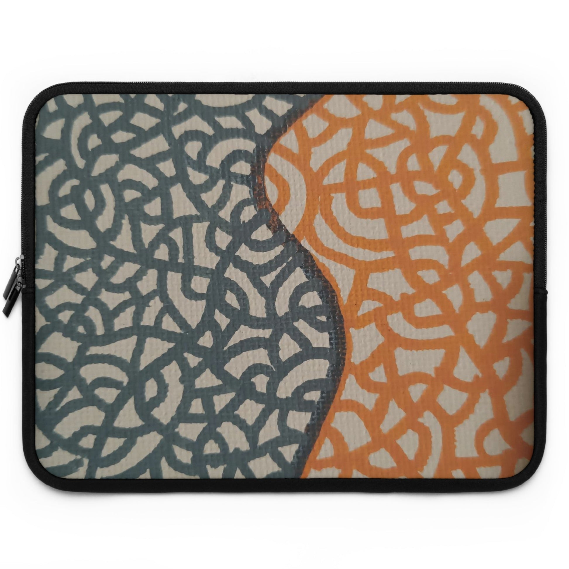 Gray-Orange Duo  Laptop Sleeve Custom Art The Indomitable Art Shop Indomitable Art Quote35