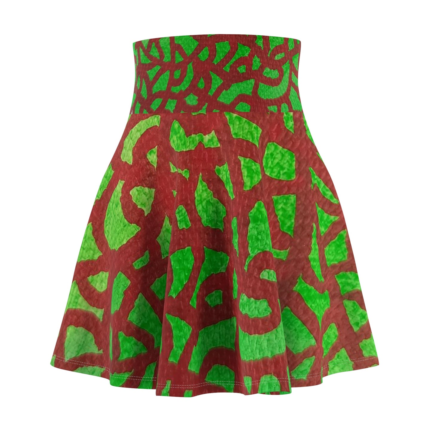 Scarlet Forest: Red and Green Flare Skirt Custom Art The Indomitable Art Shop Indomitable Art Quote35