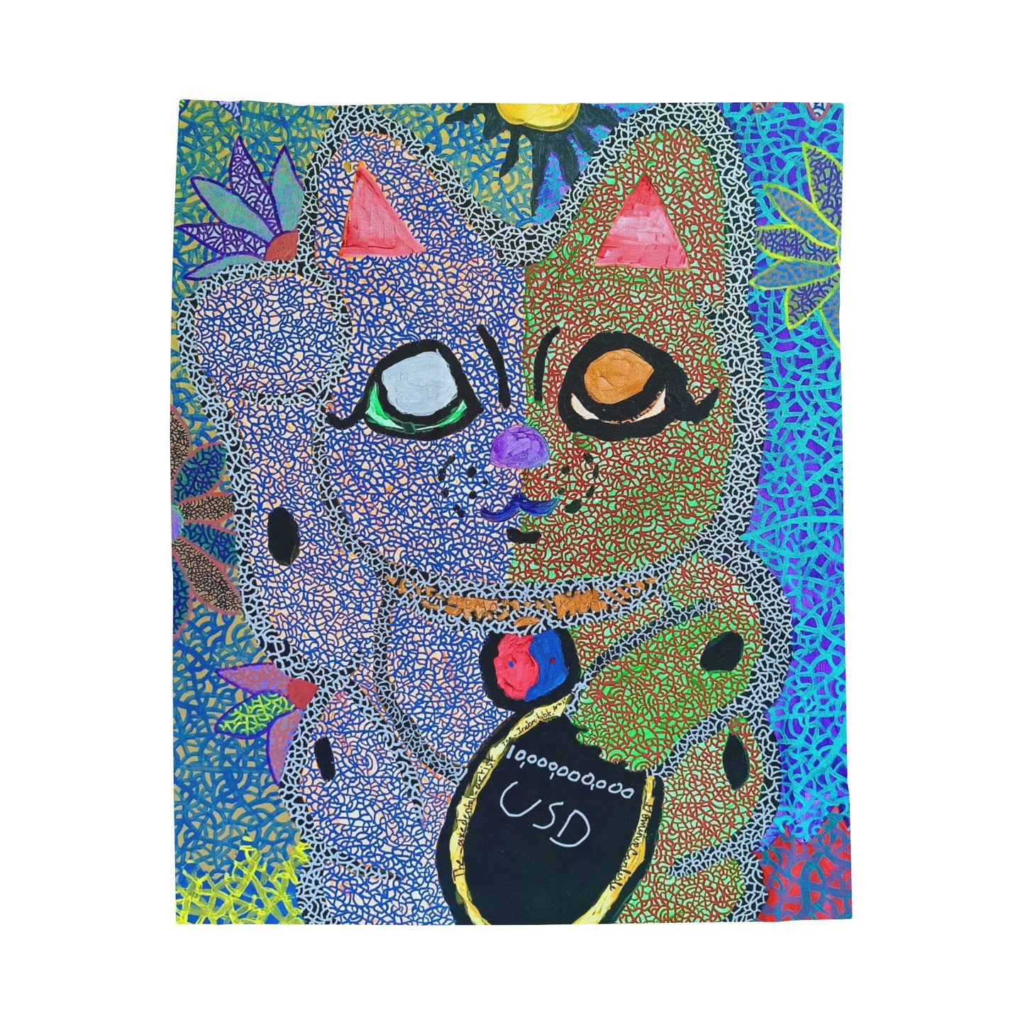 Prosperity Cat Velveteen Plush Blanket