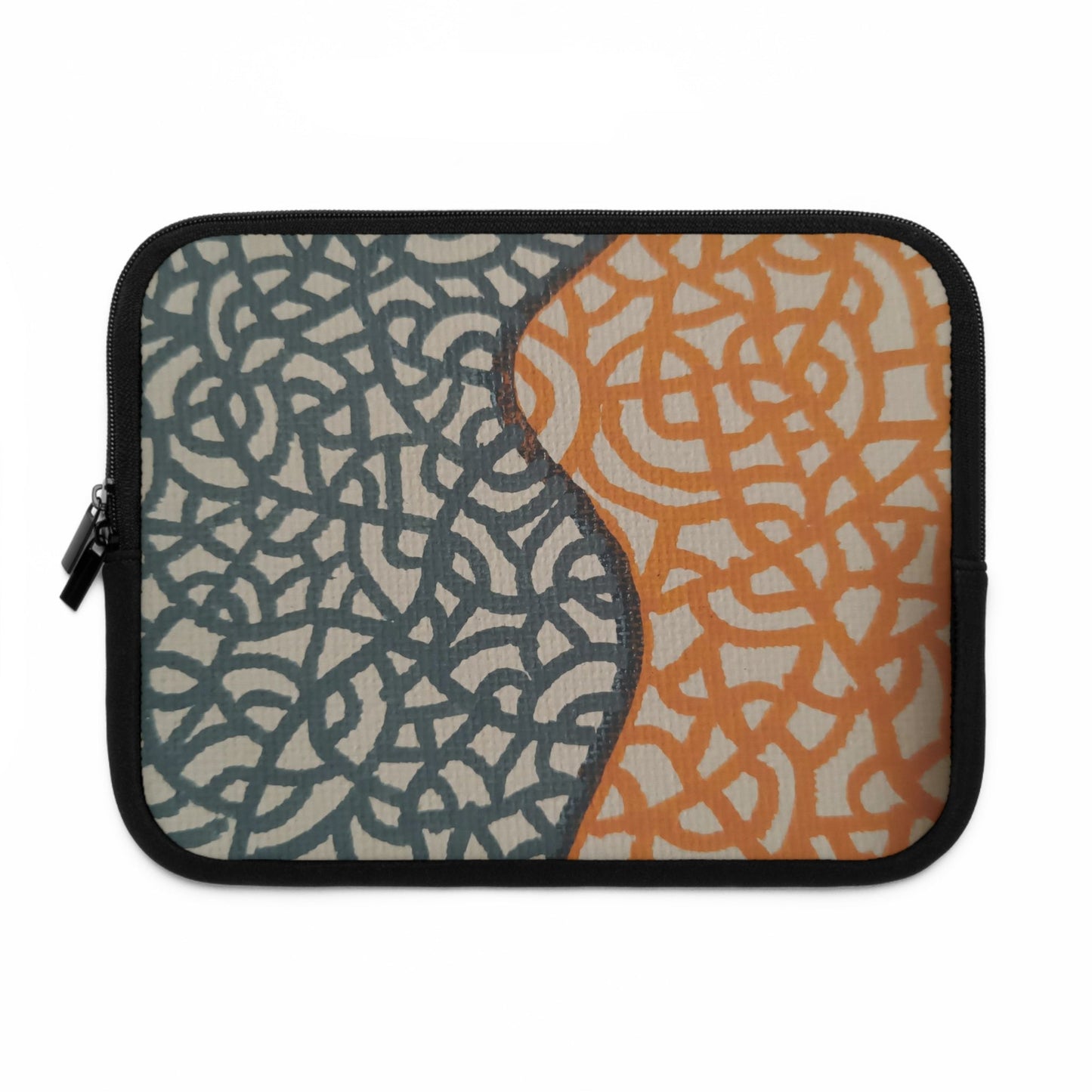 Gray-Orange Duo  Laptop Sleeve Custom Art The Indomitable Art Shop Indomitable Art Quote35