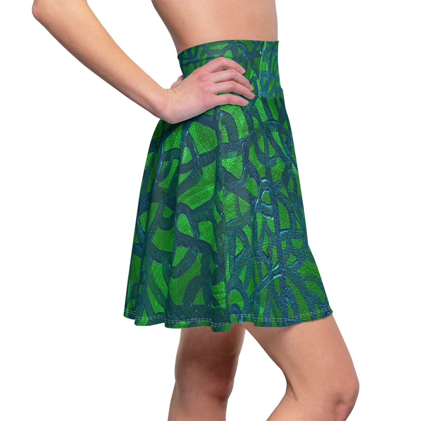 Emerald Whirl: Skater Skirt Custom Art The Indomitable Art Shop Indomitable Art Quote35