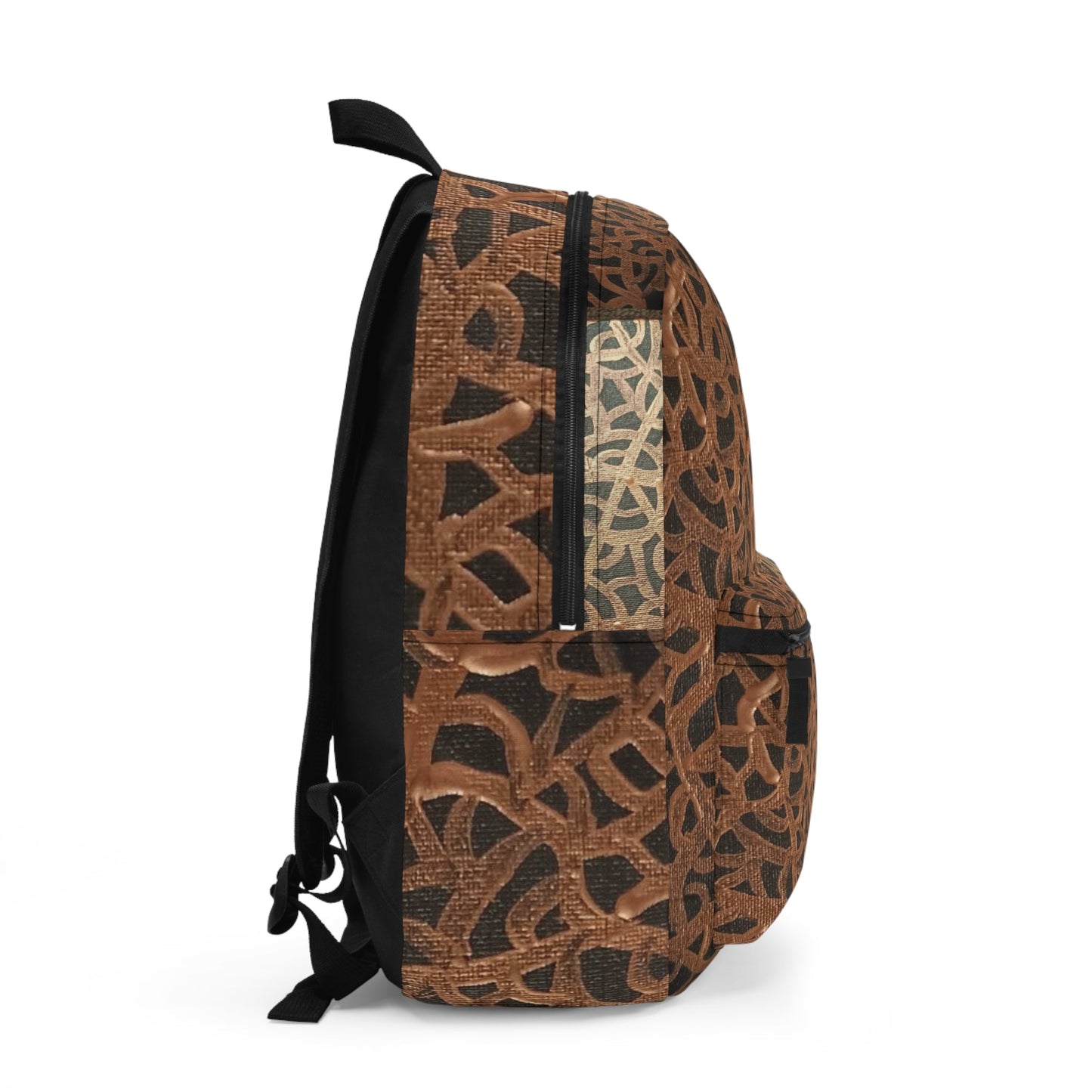 Bronze Luxe: Black & Copper Fusion Backpack Custom Art The Indomitable Art Shop Indomitable Art Quote64.95