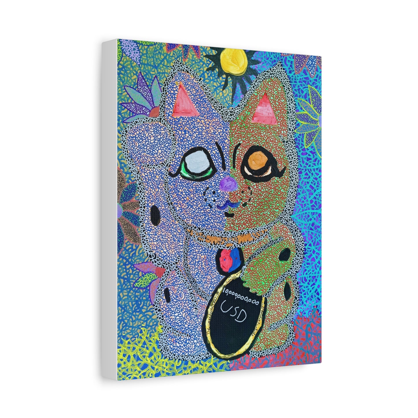 Cosmic Feline of Abundance print on Canvas, Stretched, 1.25"