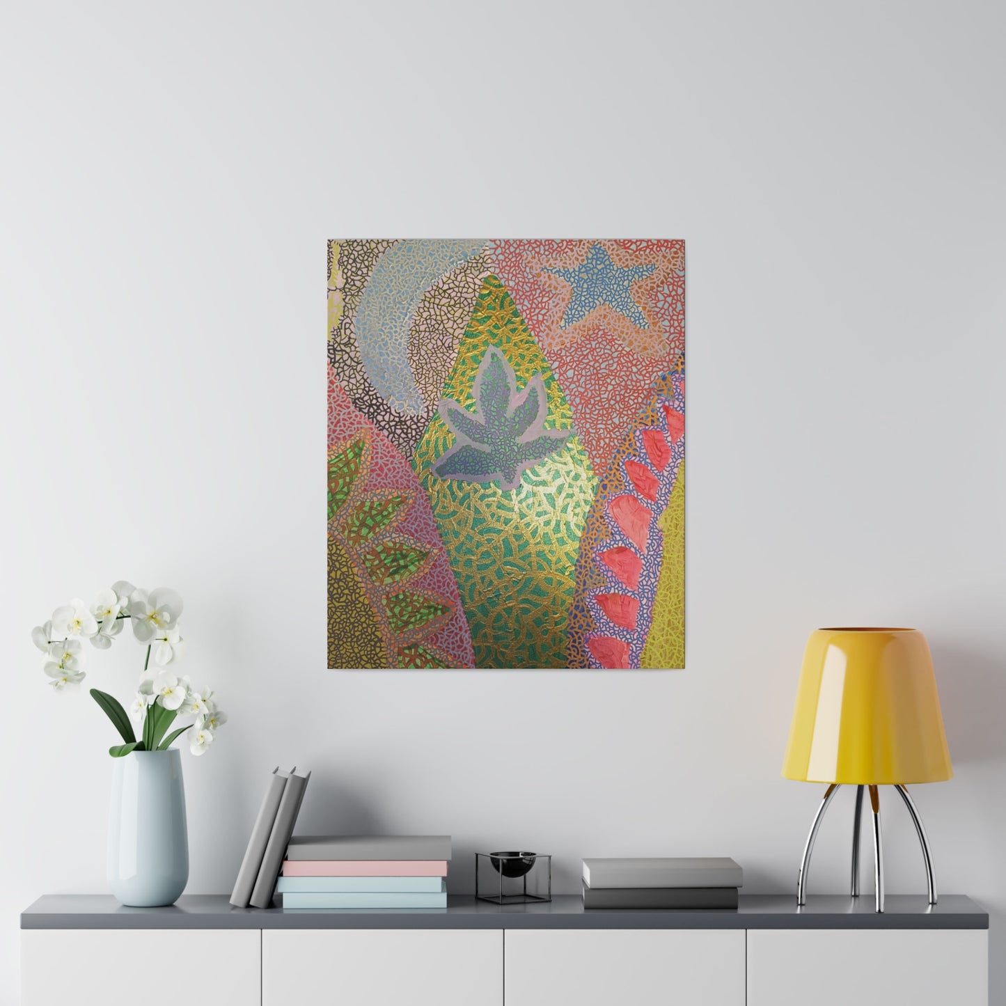 Cannabis Caverns Print Canvas