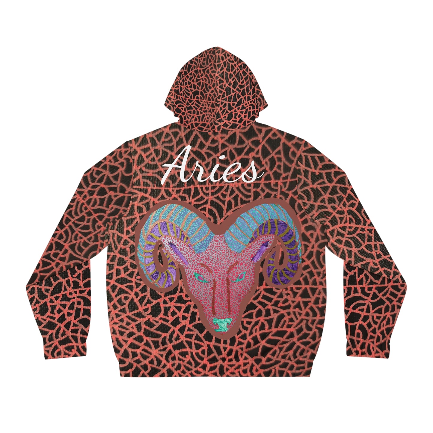 Scarlet Strokes Aries Hoodie Custom Art The Indomitable Art Shop Printify Quote60