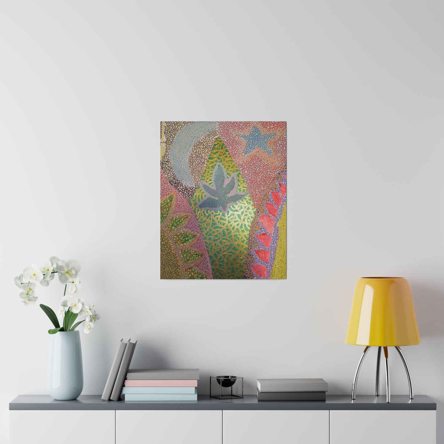 Cannabis Caverns Print Canvas