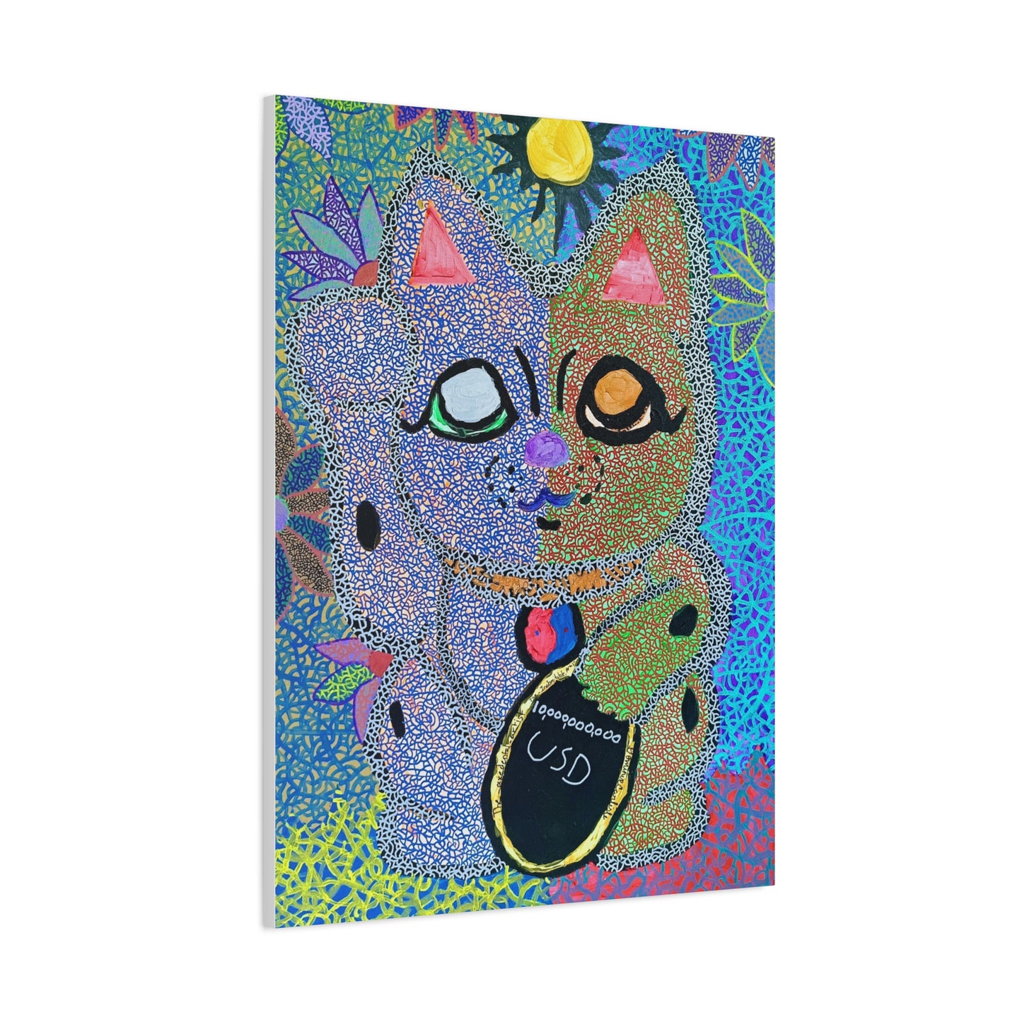 Cosmic Feline of Abundance print on Canvas, Stretched, 1.25"