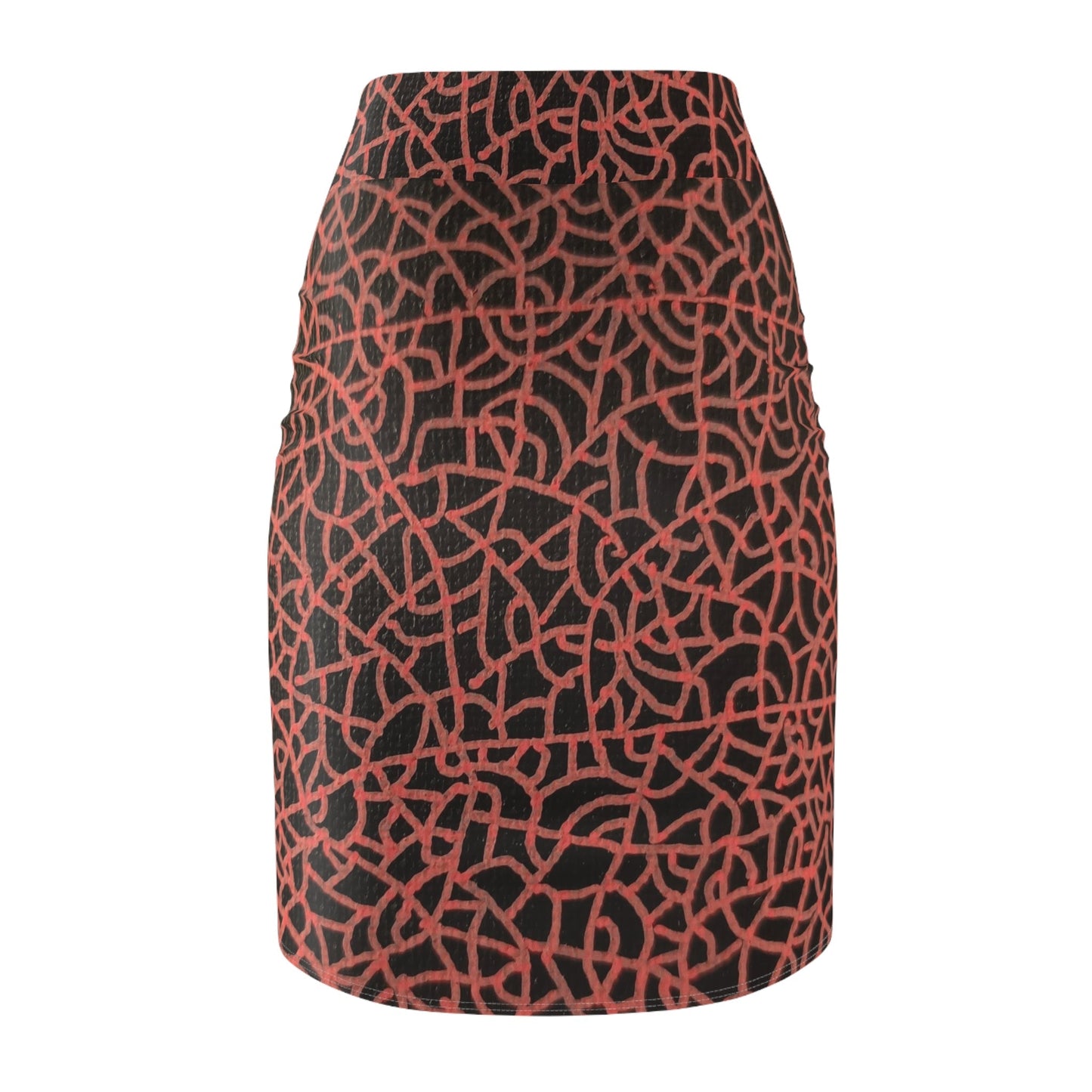 Scarlet strokes Pencil Skirt (AOP) Custom Art The Indomitable Art Shop Indomitable Art Quote25