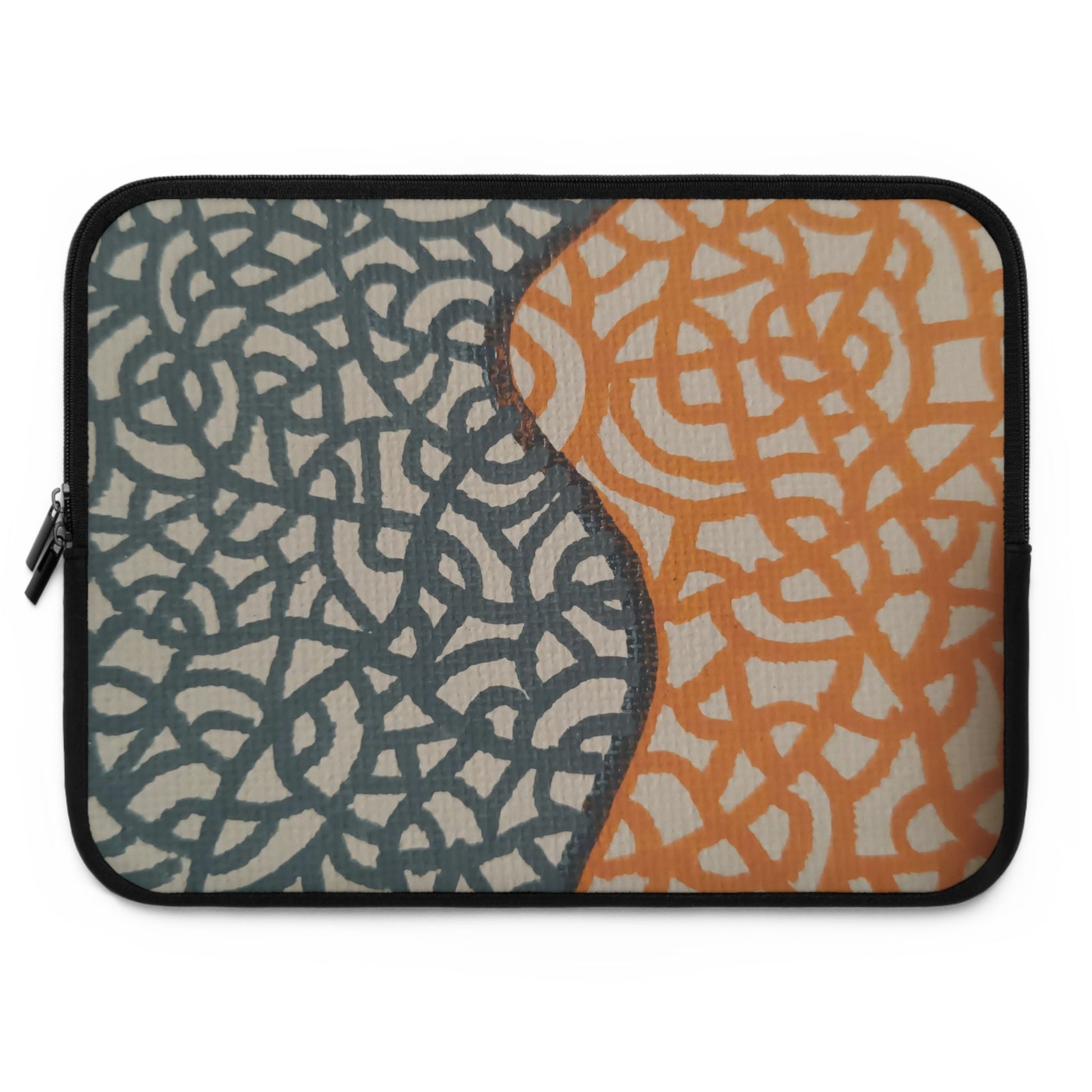 Gray-Orange Duo  Laptop Sleeve Custom Art The Indomitable Art Shop Indomitable Art Quote35