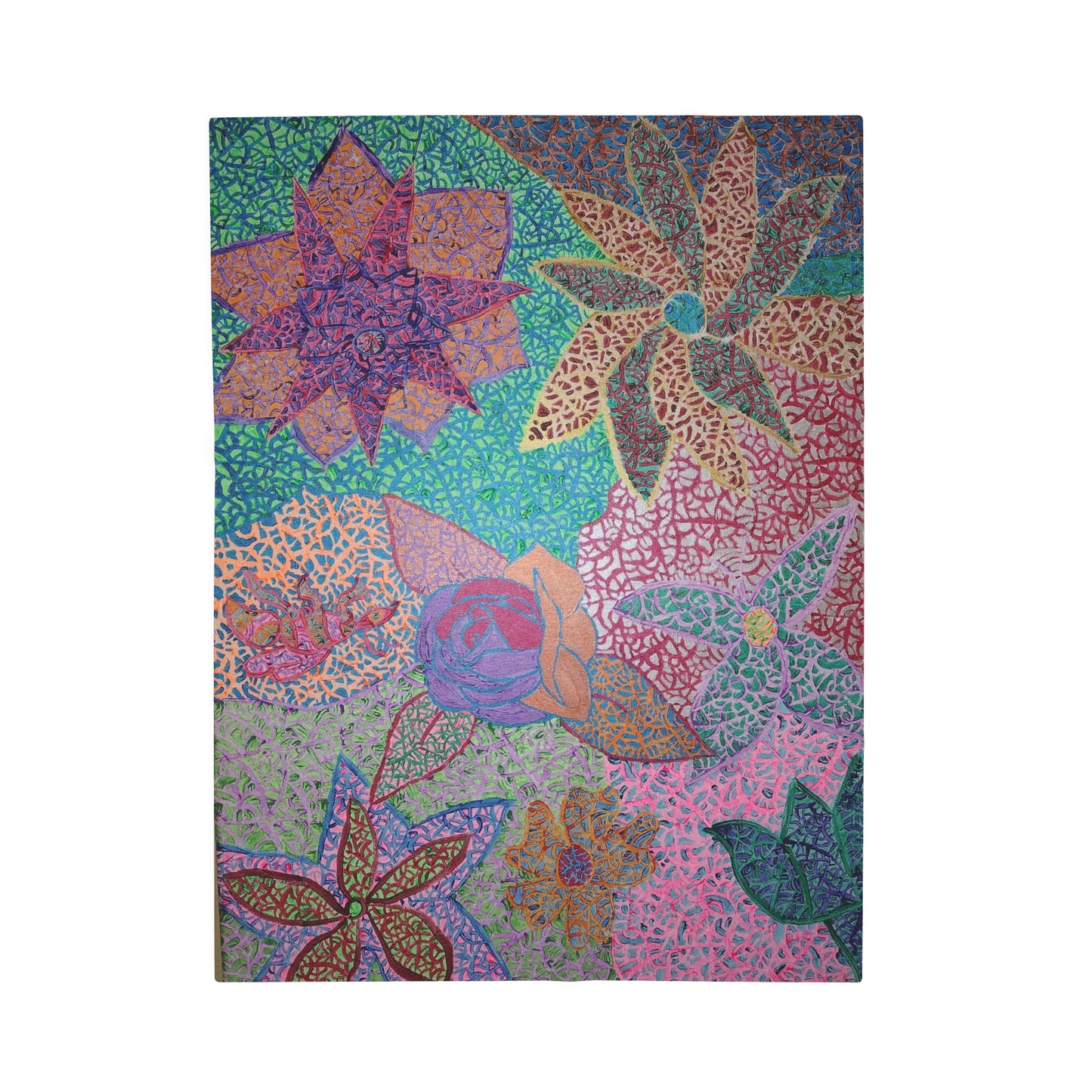 Nexus flower garden  Velveteen Plush Blanket