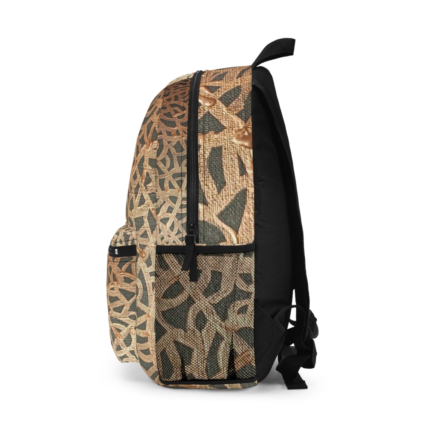 Bronze Luxe: Black & Copper Fusion Backpack Custom Art The Indomitable Art Shop Indomitable Art Quote64.95