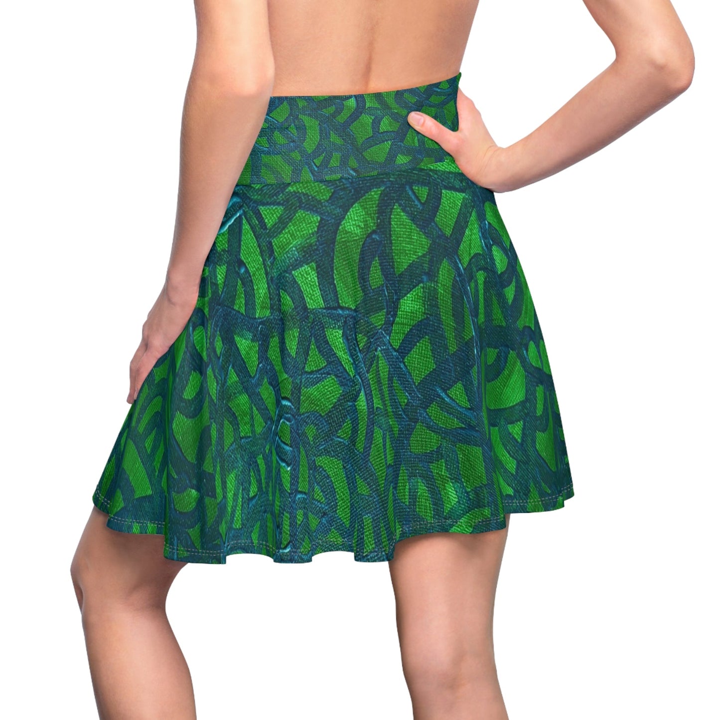 Emerald Whirl: Skater Skirt Custom Art The Indomitable Art Shop Indomitable Art Quote35