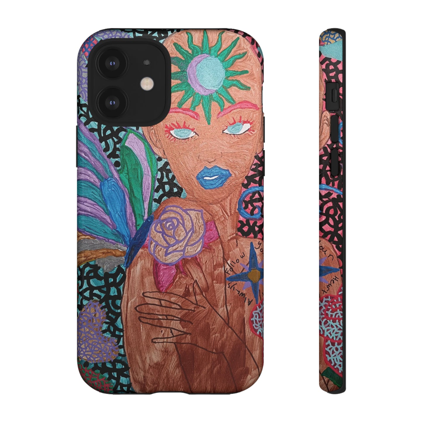 Beauty in the madness Phone case Custom Art The Indomitable Art Shop Printify Quote24.75