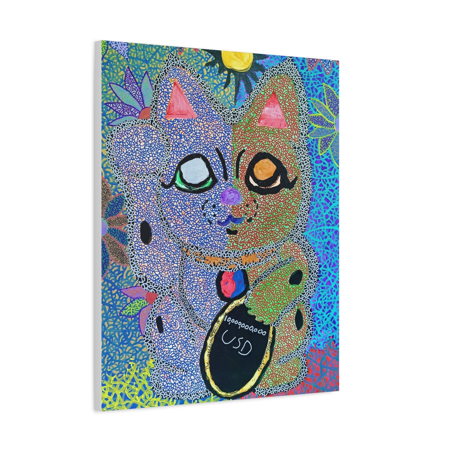 Cosmic Feline of Abundance print on Canvas, Stretched, 1.25"