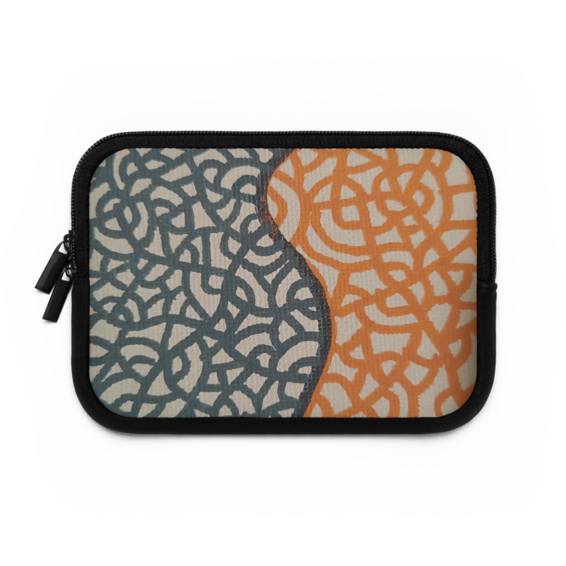 Gray-Orange Duo  Laptop Sleeve Custom Art The Indomitable Art Shop Indomitable Art Quote35