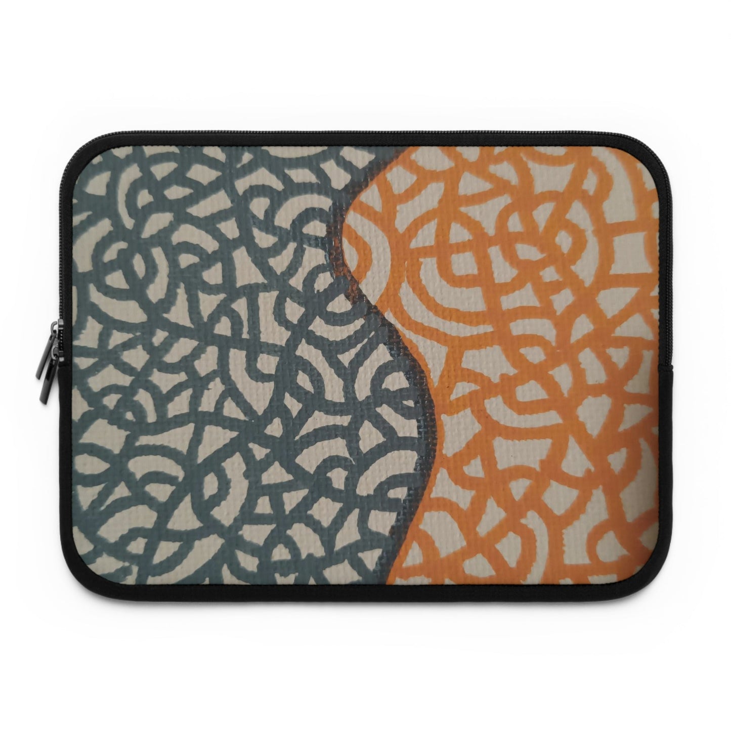 Gray-Orange Duo  Laptop Sleeve Custom Art The Indomitable Art Shop Indomitable Art Quote35